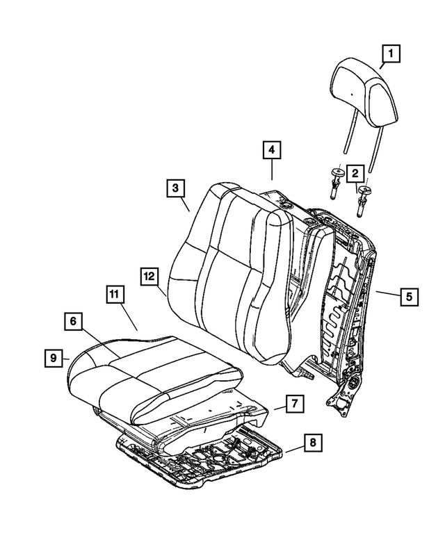 1DS911J3AA - Interior Trim: Headrest Sleeve for Mopar Image