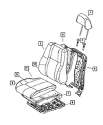 1JG861DVAA - Interior Trim: Front Headrest for Mopar Image