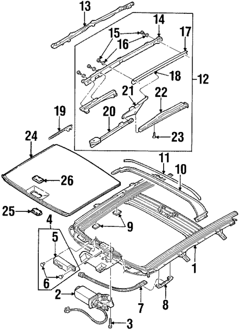 Sunroof for 1996 Dodge Stratus #0