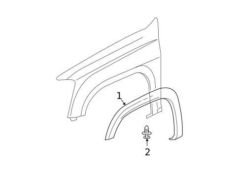 Exterior Trim - Fender for 2005 Chevrolet Colorado #0