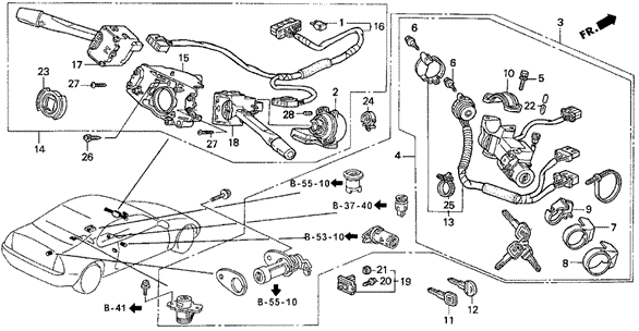 Combination Switch for 1993 Honda Prelude #0
