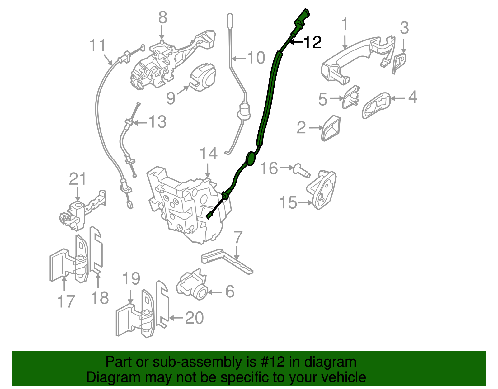 2007-2016 Volvo Cable 31349696 | TascaParts.com