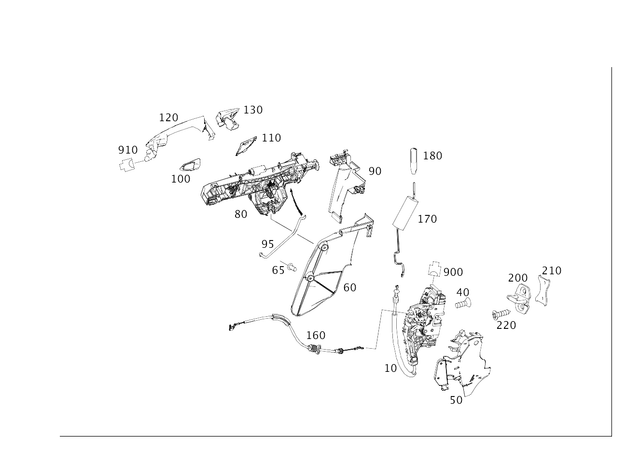 2047202635 - Front Doors: Lock for Mercedes-Benz: C250, C300, C350, CLS550, CLS63 AMG, E350, E550, E63 AMG Image image