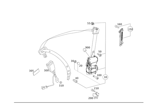 Driver Seat Seat Belt for 2012 Mercedes-Benz C 350 #0