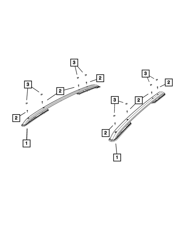 5VX97XS9AA - : Roof Rack Side Rail, Right for Mopar Image