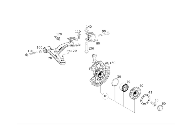 59905900 - Front Axle: Hexagon Head Screw for Mercedes-Benz Image image