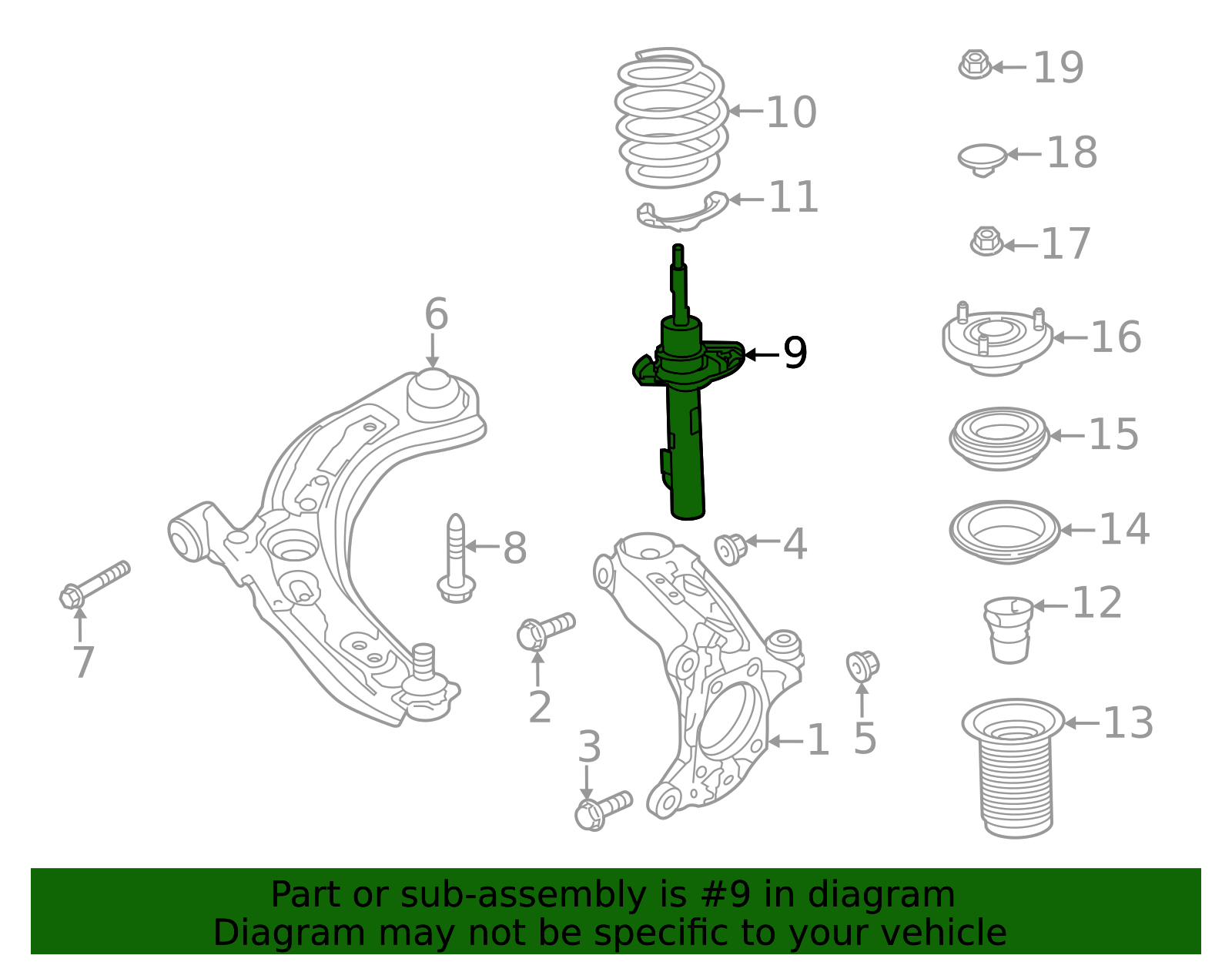 DGH9-34-900A - Suspension Strut - 2020-2025 Mazda CX-30 | Mazda Swag