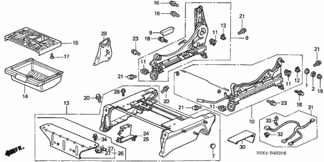 Front Seat Components (R.) (1) for 2000 Honda Odyssey #0