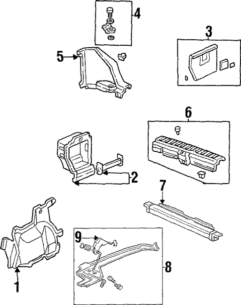 Interior Trim - Rear Body for 1994 Honda Accord #0
