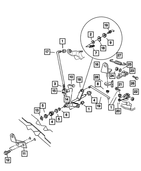Gearshift Controls for 2001 Dodge Ram 1500 #1