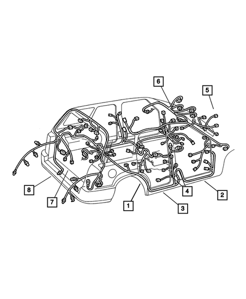 Wiring-Body & Accessories for 2001 Jeep Grand Cherokee #0