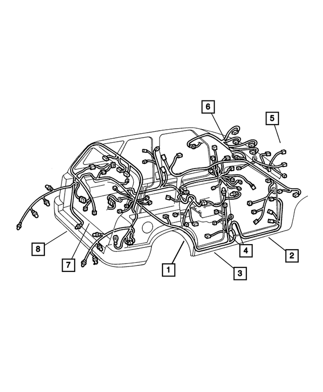 56042877AB - Electrical: Body Wiring, Right for Mopar Image
