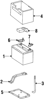7440424030 - Electrical: Hold Down Strap for Lexus: SC300, SC400 Image