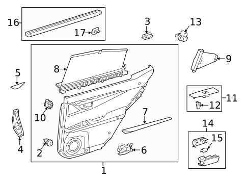 Front Door for 2017 Lexus ES350 #4