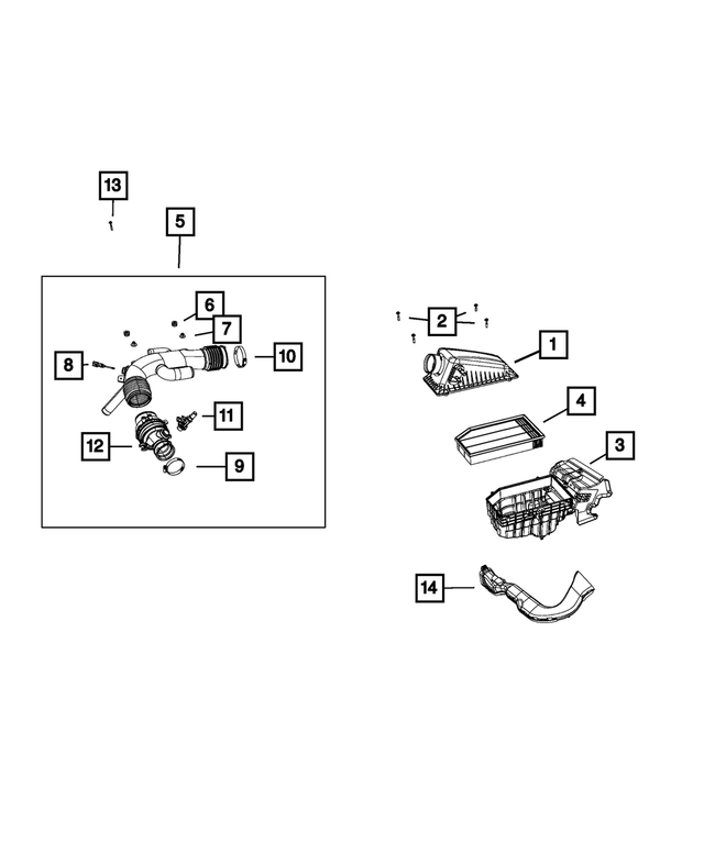68409874AB - Fuel: Air Cleaner Hose for Mopar Image
