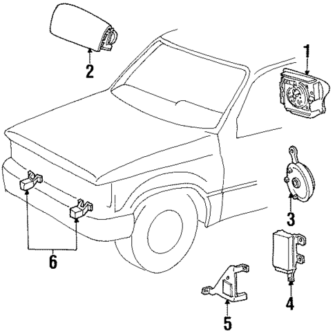 Air Bag Components for 2000 Mercury Mountaineer #0