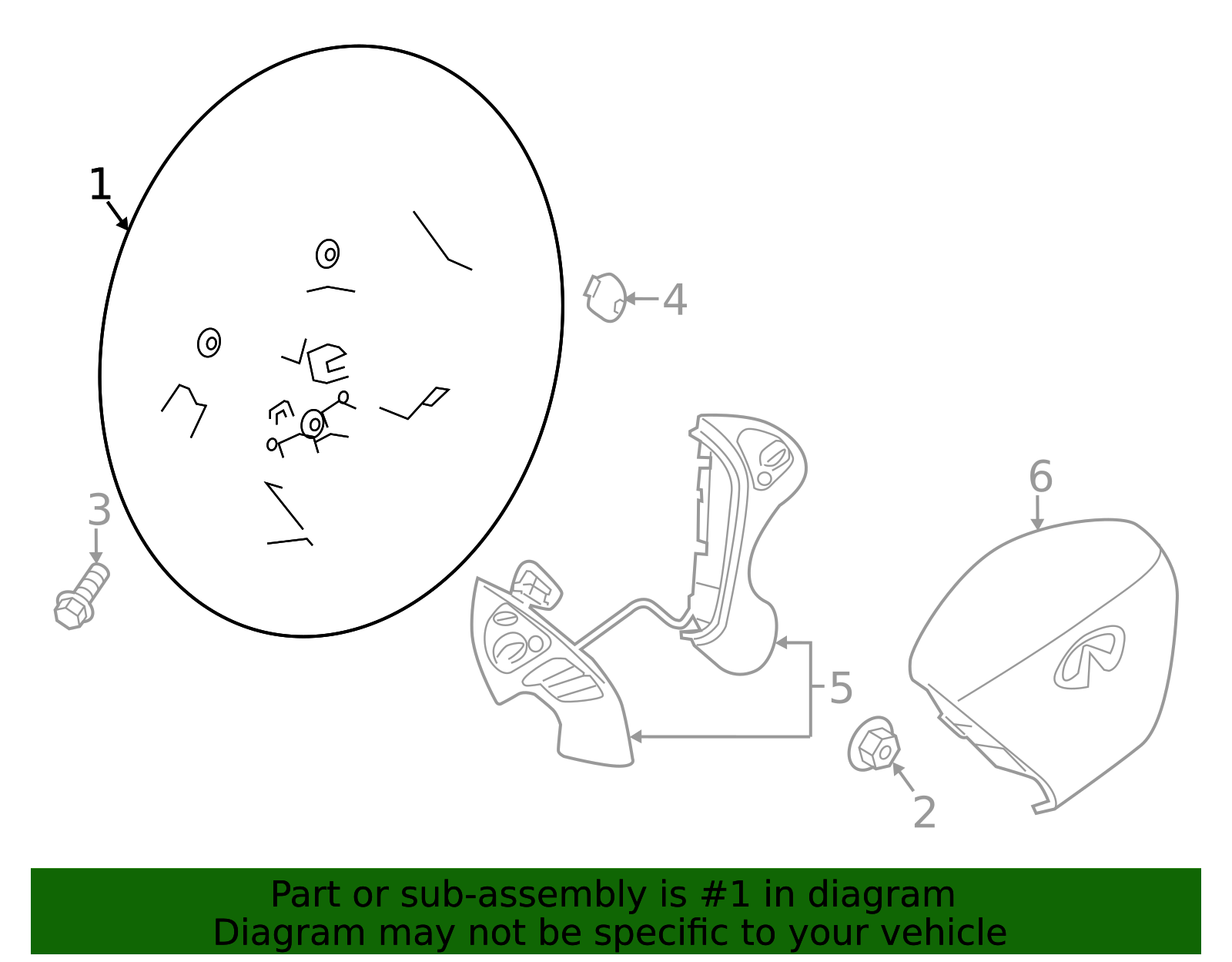 2017-2020 INFINITI QX60 Steering Wheel 484309NF0A | Faulkner Infiniti ...
