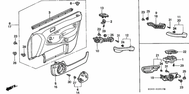 Front Door Lining for 1997 Honda Civic #0