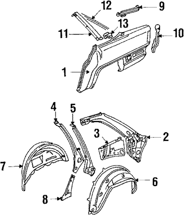 443809606D - Body: Quarter Panel for Audi Image