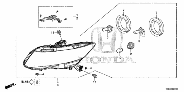 Headlight (1) for 2012 Honda Civic #0