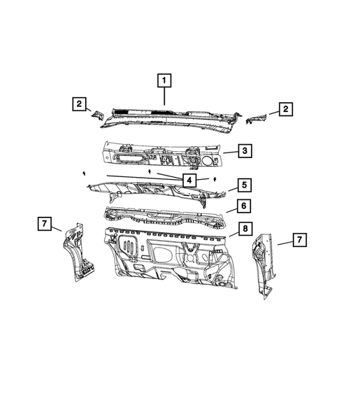Cowl and Dash Panel for 2022 Jeep Compass #0