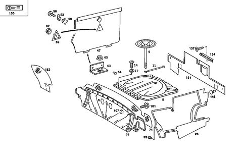 Luggage Compartment Covering for 1986 Mercedes-Benz 560SL #2