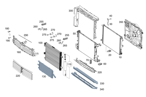 Radiator, Mounting, and Covering for 2025 Mercedes-Benz CLA250 #0