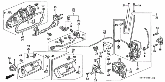 Front Door Locks for 2001 Honda Accord #0