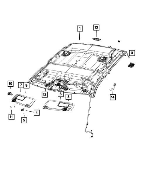Headliners-Visors-Assist Straps for 2018 Ram 1500 #0