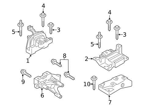 Engine & Trans Mounting for 2015 Audi A3 #0
