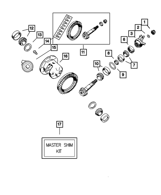 5013883AA - : Differential Shim Kit for Mopar Image