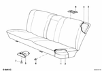 52201946632 - Seats: Rear Seat for BMW: 525i, 530i, 535i, 540i, M5 3.6 Image image
