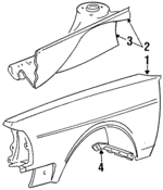 1382277 - Body: Fender for Volvo: 244, 245 Image