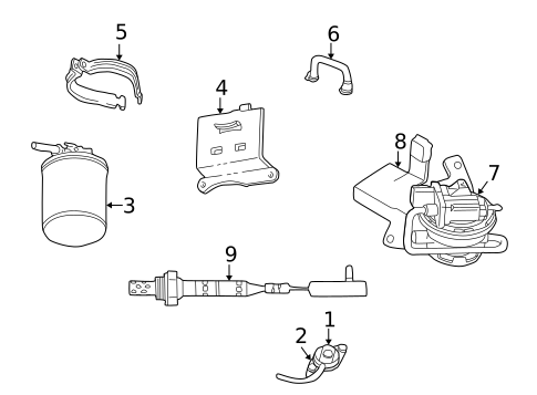 Emission Components for 1995 Dodge B3500 #0