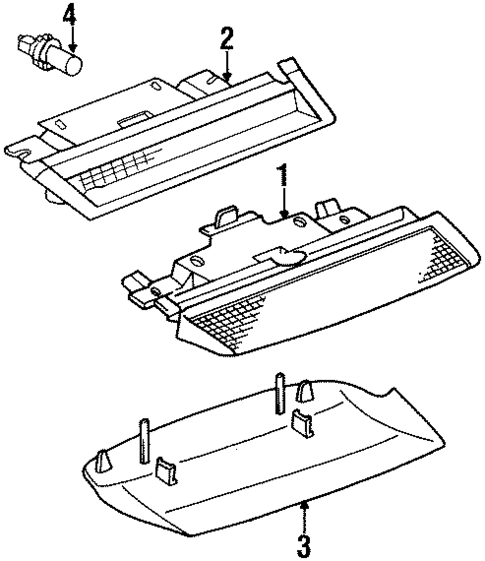 High Mounted Stop Lamp for 1997 Saturn SL1 #0
