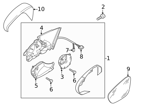 Outside Mirrors for 2022 Volkswagen Passat #0