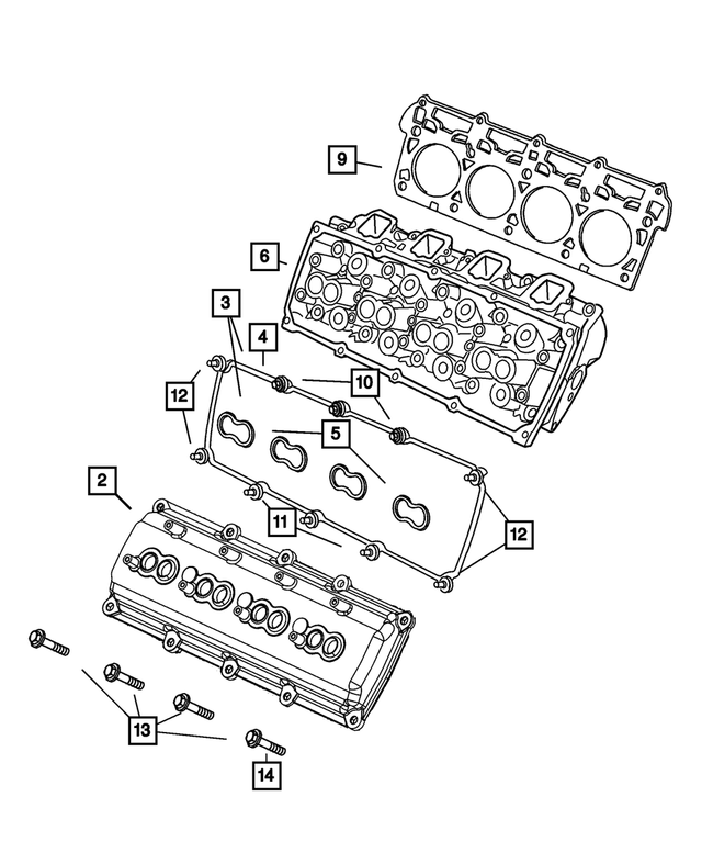 53021599AH - Engine 5.7L Eight Cylinder: Cylinder Head Cover for Mopar Image