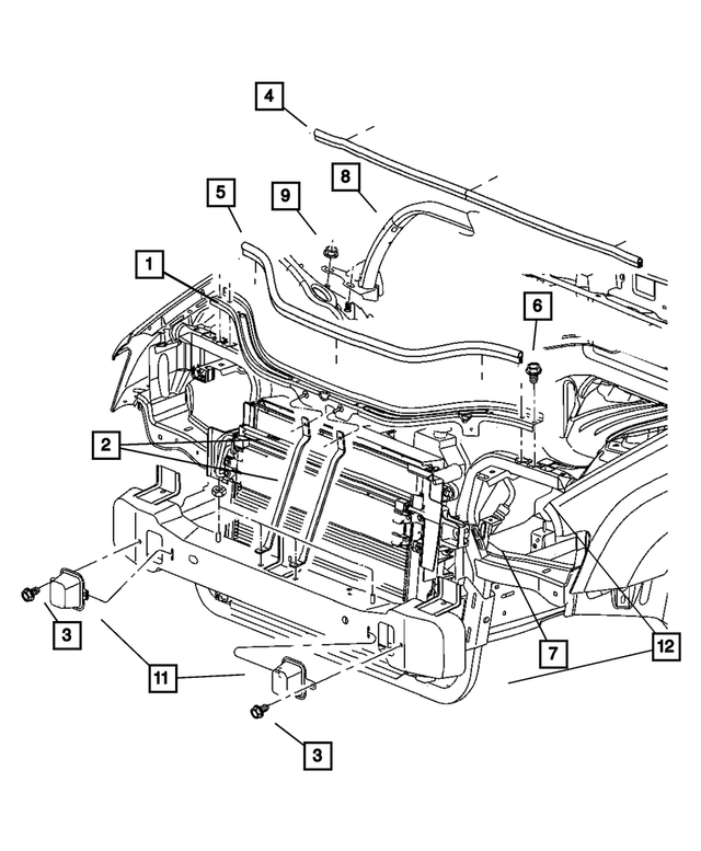 5143322AD - : Radiator Cross-Member for Mopar Image