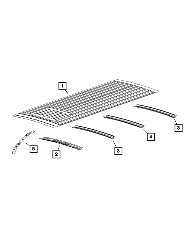 68134044AA - Body Sheet Metal Except Doors: Roof Panel for Mopar Image