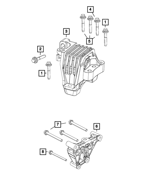 6512937AA - 3.2L Gas; Engine: Hex Flange Head Bolt, Mounting, Inboard for MOPAR Image