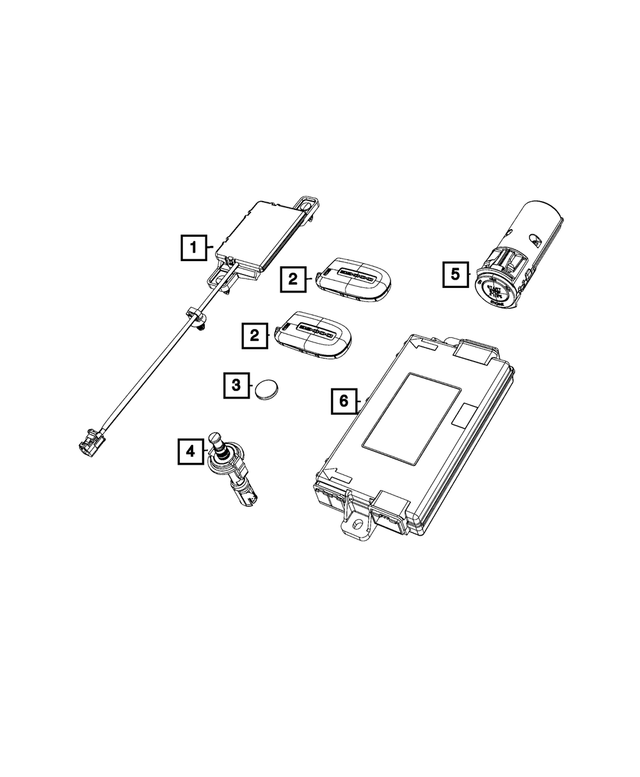 68602872AA - Electrical: Remote Start And Keyless Entry Antenna for Mopar Image image