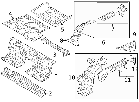 Rear Floor & Rails for 2019 Mazda MX-5 Miata #0