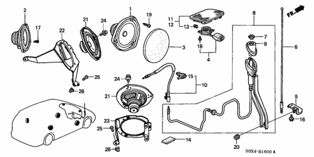Radio Antenna - Speaker for 2000 Honda Odyssey #0