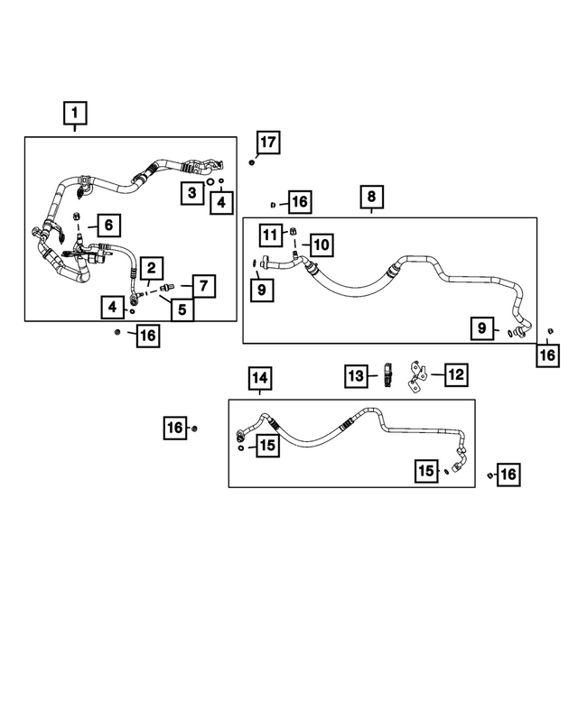 68277013AA - Air Conditioners and Heaters: A/c Discharge Line for Mopar Image