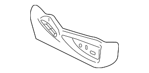 23452212 - Body: Dark Ash Gray Rear Driver Side Seat Cushion Trim Panel for GM Image