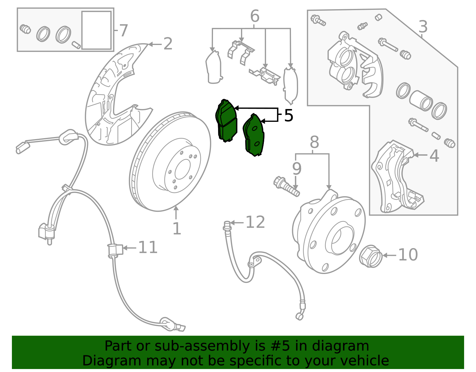 Brake Pads Front Subaru Forester (97 15) Impreza (07 10) Legacy (04 14) Outback (04 14) (FERODO FDB1639) (SET LH & RH Wheel)
