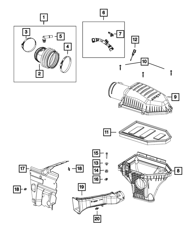 68175288AC - Fuel: Air Cleaner Duct for Mopar Image
