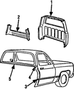 14067884 - : Back Panel for Chevrolet: C/K Pickup, R10, R20, R2500, R30, R3500, V10, V20, V30, V3500 | GMC: C1500 Pickup, C2500 Pickup, C3500 Pickup, K1500 Pickup, K2500 Pickup, K3500 Pickup, R1500 Pickup, R2500 Pickup, R3500 Pickup, V1500, V2500, V3500 Image