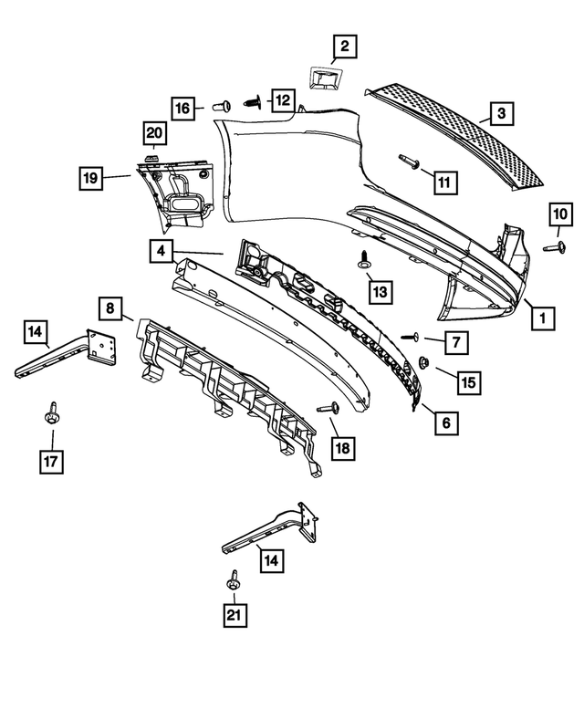 68156768AA - Frame, Bumper and Fascia: Blind Spot Detection Bracket Kit for Mopar Image