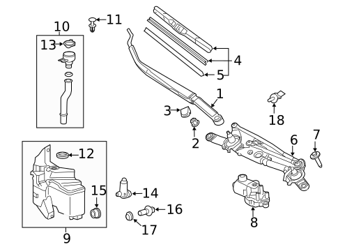 Wiper & Washer Components for 2022 Toyota Corolla #1